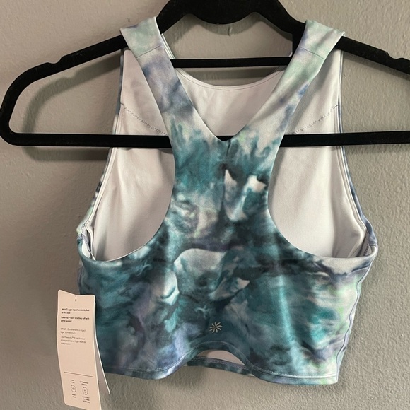 NWT Athleta Conscious Crop Printed A-C
Solarize Chrome Blue Bra. Size X-Small - Picture 4 of 7